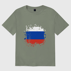 Футболка оверсайз женская Music - Russia, цвет: авокадо