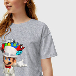 Футболка оверсайз женская Super Mario Odyssey Nintendo, цвет: меланж — фото 2