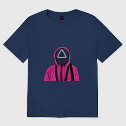 Женская футболка оверсайз Squid game розовый