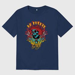 Футболка оверсайз женская La muerte santa muerte, цвет: тёмно-синий