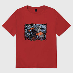 Футболка оверсайз женская Metallica Denver Playbill, цвет: красный