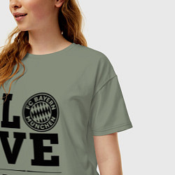 Футболка оверсайз женская Bayern Love Классика, цвет: авокадо — фото 2