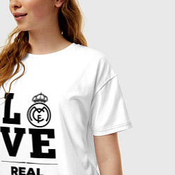 Футболка оверсайз женская Real Madrid Love Классика, цвет: белый — фото 2