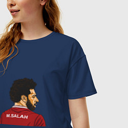 Футболка оверсайз женская M Salah, цвет: тёмно-синий — фото 2
