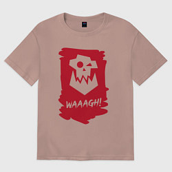 Футболка оверсайз женская Орочий Вааагх! Горка и Морка, цвет: пыльно-розовый