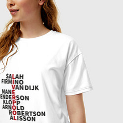 Футболка оверсайз женская Liverpool Players, цвет: белый — фото 2