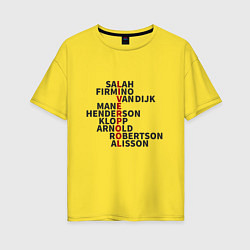 Футболка оверсайз женская Liverpool Players, цвет: желтый