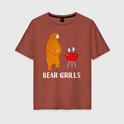 Женская футболка оверсайз Bear Grills Беар Гриллс