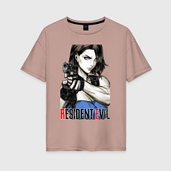 Футболка оверсайз женская Jill RE3, цвет: пыльно-розовый