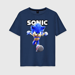 Футболка оверсайз женская Sonic the Hedgehog 2, цвет: тёмно-синий