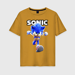 Футболка оверсайз женская Sonic the Hedgehog 2, цвет: горчичный