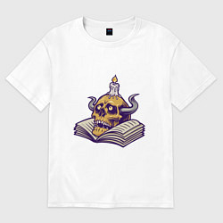 Футболка оверсайз женская Волшебный Череп, цвет: белый