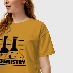 Футболка оверсайз женская CHEMISTRY химия, цвет: горчичный — фото 2