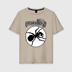 Футболка оверсайз женская The prodigy ant, цвет: миндальный