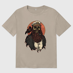 Женская футболка оверсайз Пират скелет