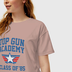 Футболка оверсайз женская TOP GUN Academy Class of 85, цвет: пыльно-розовый — фото 2