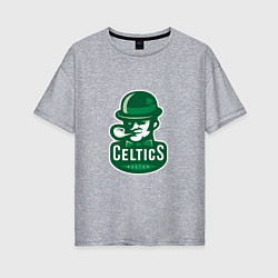 Футболка оверсайз женская Celtics Team, цвет: меланж