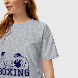 Футболка оверсайз женская Бокс Boxing is cool, цвет: меланж — фото 2