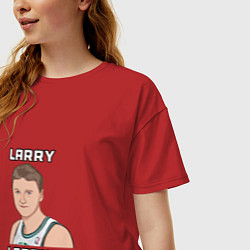Футболка оверсайз женская Larry Legend, цвет: красный — фото 2