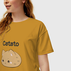 Футболка оверсайз женская Catato cotton, цвет: горчичный — фото 2