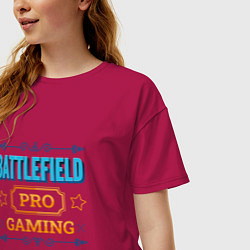 Футболка оверсайз женская Игра Battlefield PRO Gaming, цвет: маджента — фото 2