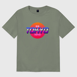 Футболка оверсайз женская Retrowave Tokyo, цвет: авокадо