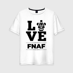 Футболка оверсайз женская FNAF Love Classic, цвет: белый