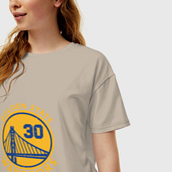 Футболка оверсайз женская GS Warriors, цвет: миндальный — фото 2