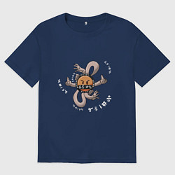 Футболка оверсайз женская EVIL- emotion collection, цвет: тёмно-синий