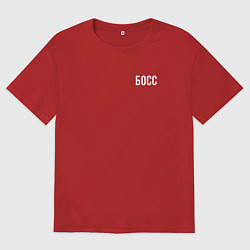 Футболка оверсайз женская Босс White, цвет: красный