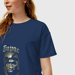 Футболка оверсайз женская Tupac Shadow, цвет: тёмно-синий — фото 2