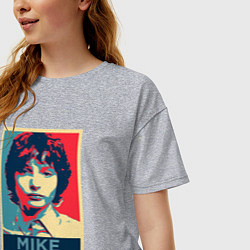 Футболка оверсайз женская Stranger Things Майк, цвет: меланж — фото 2