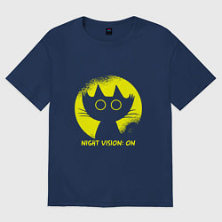 Футболка оверсайз женская Ночное Видение, цвет: тёмно-синий