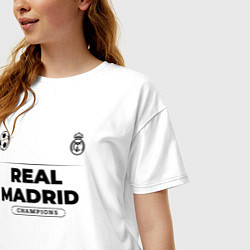 Футболка оверсайз женская Real Madrid Униформа Чемпионов, цвет: белый — фото 2
