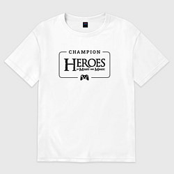 Футболка оверсайз женская Heroes of Might and Magic Gaming Champion: рамка с, цвет: белый