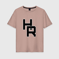 Футболка оверсайз женская HR плетение, цвет: пыльно-розовый