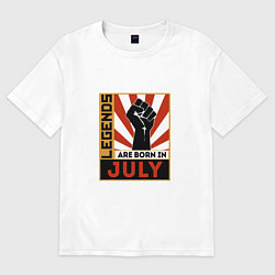 Футболка оверсайз женская Июль - Легенда, цвет: белый