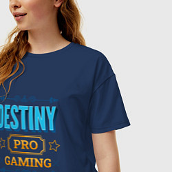 Футболка оверсайз женская Игра Destiny PRO Gaming, цвет: тёмно-синий — фото 2