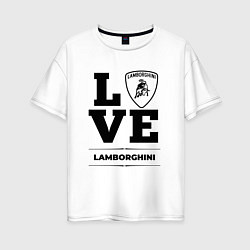 Футболка оверсайз женская Lamborghini Love Classic, цвет: белый