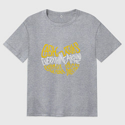 Футболка оверсайз женская CREAM Wu-Tang, цвет: меланж