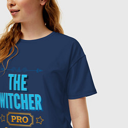 Футболка оверсайз женская Игра The Witcher PRO Gaming, цвет: тёмно-синий — фото 2