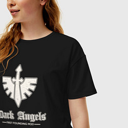 Футболка оверсайз женская Темные ангелы лого винтаж, цвет: черный — фото 2
