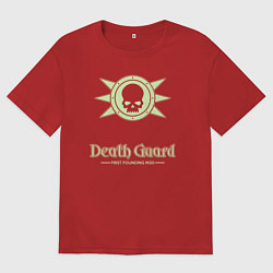 Футболка оверсайз женская Гвардия смерти лого винтаж, цвет: красный
