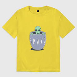 Футболка оверсайз женская Alien Space, цвет: желтый