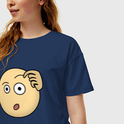 Футболка оверсайз женская Дурак не понял, цвет: тёмно-синий — фото 2