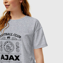 Футболка оверсайз женская Ajax: Football Club Number 1 Legendary, цвет: меланж — фото 2