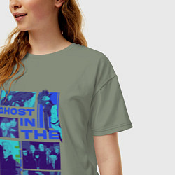 Футболка оверсайз женская Призрак в доспехах экшен, цвет: авокадо — фото 2