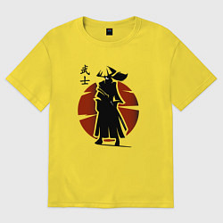 Футболка оверсайз женская Самурай Минимализм, цвет: желтый