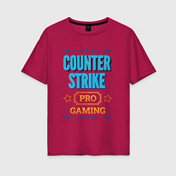 Футболка оверсайз женская Игра Counter Strike PRO Gaming, цвет: маджента