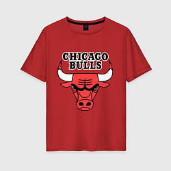 Женская футболка оверсайз Chicago Bulls